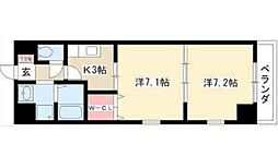 ドゥ・カンパーニュ 2Kの間取図画像