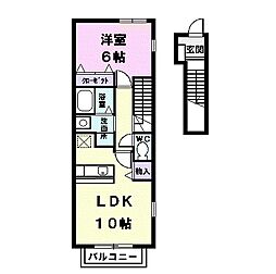 すまいらーく4 1LDKの間取図画像