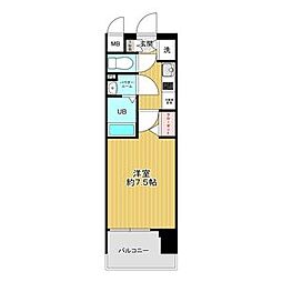 プレサンス名古屋STATIONディーヴァ 1Kの間取図画像