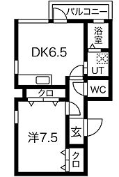 スカイタウンフォー 1LDKの間取図画像