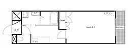 エルマーナ 1Kの間取図画像