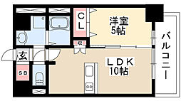 プレサンス栄フレイヤ 1LDKの間取図画像