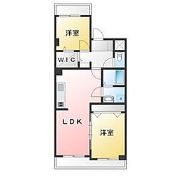 kakuozan358 2LDKの間取図画像