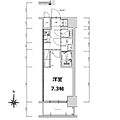 S-RESIDENCE亀島駅前ascent9階7.8万円