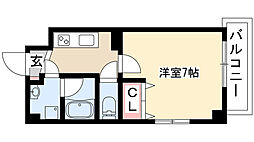プロシード吹上 1Kの間取図画像