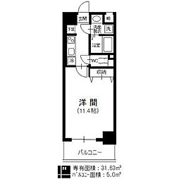 クピットガーデン千代田 1Kの間取図画像