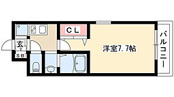 モラリエ西高蔵 1Kの間取図画像