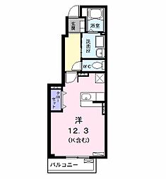 ティーズハウス ワンルームの間取図画像