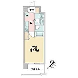 アルフィーレ新栄 1Kの間取図画像