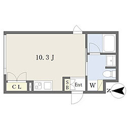 COZY菊井 ワンルームの間取図画像