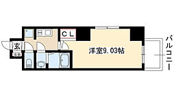 ゴルトベルク 1Kの間取図画像