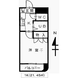 DOLLHOUSE又穂 1Kの間取図画像