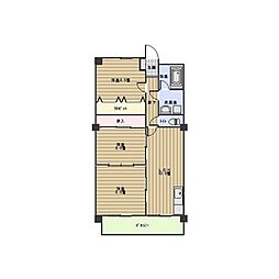 サンハイツいぼら 3LDKの間取図画像