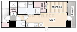 エステムコート名古屋新栄2アリーナ 1DKの間取図画像