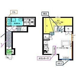 BlancRouge 1Kの間取図画像