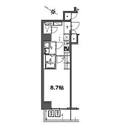 S-RESIDENCE神宮西駅前ascent 1Kの間取図画像
