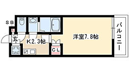 シエルブルー栄 1Kの間取図画像