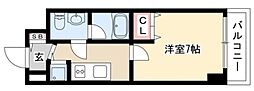 プロシード新栄 1Kの間取図画像