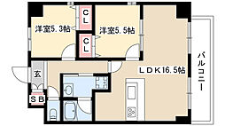 フォレスタ阿由知 2LDKの間取図画像