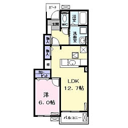 ボニート1 1LDKの間取図画像