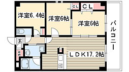 アニマート 3LDKの間取図画像