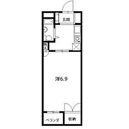 シャトー星ケ丘 1Kの間取図画像