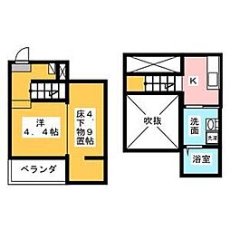 シャルマン・シュタイン 1Kの間取図画像