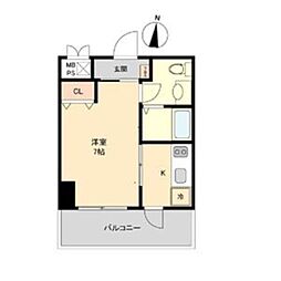 FRONTIERTOWER名駅南 1Kの間取図画像