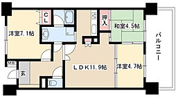 徳川園サンハイツ 3DKの間取図画像