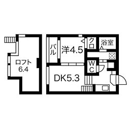 Lumo庄内通 2Kの間取図画像