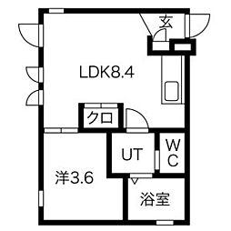 Ceres岩塚駅前A 1LDKの間取図画像