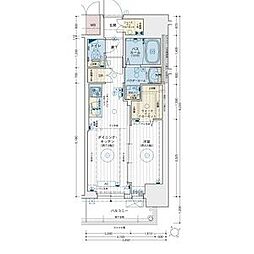 エステムコート名駅南シティリンク 1DKの間取図画像