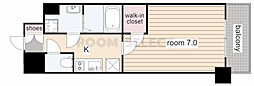 エスリード大須プレシア 1Kの間取図画像