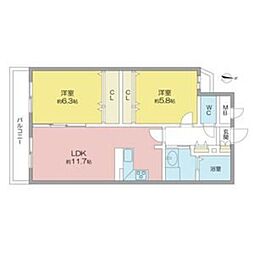 SOAR 2LDKの間取図画像
