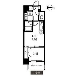 MAXIVカミナゴヤ 1DKの間取図画像