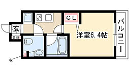 レジディア久屋大通 1Kの間取図画像