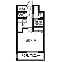 エスリード大須デュオ 1Kの間取図画像