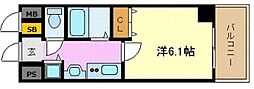 プレサンス泉セレグレード 1Kの間取図画像
