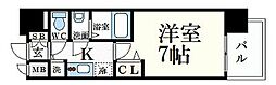 プレサンス名古屋ステーションサティナ 1Kの間取図画像