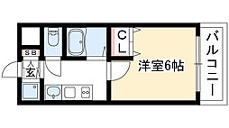 プレサンス泉アーバンゲート 1Kの間取図画像