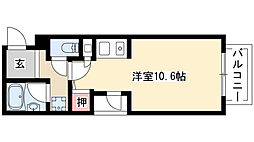 ドーム高峯 ワンルームの間取図画像