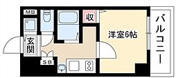 プレサンスナゴヤ桜通ビッグビート 1Kの間取図画像