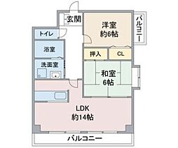 泉2000 2LDKの間取図画像