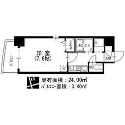 クレストステージウチヤマ 1Kの間取図画像