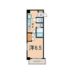 ステージ橦木 1Kの間取図画像
