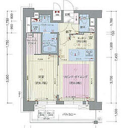 プレサンス名古屋STATIONビジュ 1LDKの間取図画像