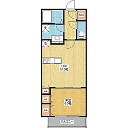 プレサンスグラン丸の内 1LDKの間取図画像