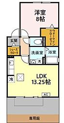 ローズガーデン 1LDKの間取図画像