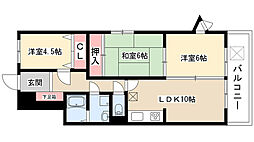 サンハイツ小幡 3LDKの間取図画像