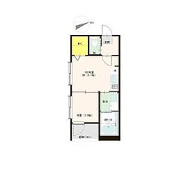 名古屋市天白区植田西3丁目アパート 1DKの間取図画像